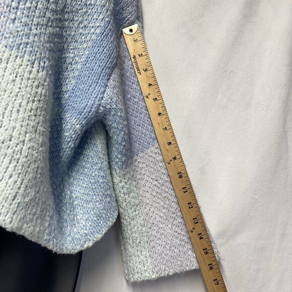 Jessica Simpson Knit Pastel Color-block Oversized Cropped Sweater Women XS Blue - Picture 13 of 16